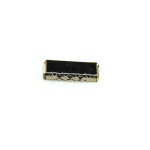 zilverkleur | End caps for bag strap 25 mm, zilverkleurig