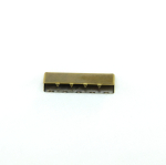 oudmessing geborsteld | End caps for bag strap 40 mm, geborsteld oud messing