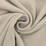 gris clair | Tissu jersey coton côtelé milleraies, gris clair