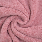 vieux rose | Tissu bouclette maille tricot fin uni, vieux rose