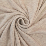 beige clair | Tissu jersey de coton maille tricot fin Ajour, beige clair chiné
