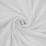 blanc | Tissu jersey de coton maille tricot fin Ajour, blanc
