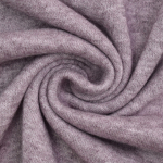 pflaume meliert | Tissu maille tricot fin double face Lia, prune