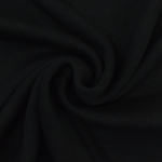 noir | Tissu maille tricot fin double face, noir