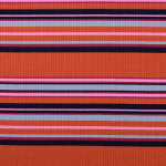 terracotta | Fijngebreide stof geribd stripes, terracotta