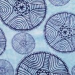 lichtblauw | Flanel fleece Mandala Circles, lichtblauw