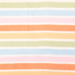 oranje | Fleece antipilling stripes, gebroken wit - oranje