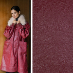 wine red | Stretch foil fabric Crackle Fibre Mood, wine red