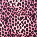 bright pink | French terry roughened Animal Print, bright pink