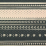 groen | French Terry opgeruwd Christmas Stripes, groen