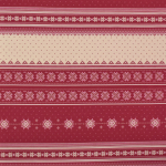 rood | French Terry opgeruwd Christmas Stripes, rood