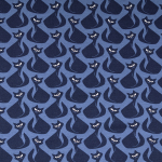 blau | French Terry angeraut Katzen, blau