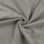 gris clair chiné | Tissu french terry gratté, gris clair chiné