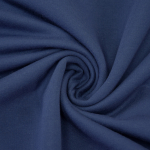 donkerblauw | French Terry uni geruwd, donkerblauw