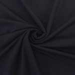 zwart | French Terry uni geruwd, zwart