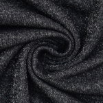 zwart gemêleerd | Glitter sweatstof zwart gemêleerd