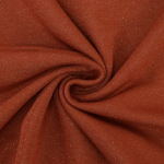 terracotta chiné | Tissu sweat molleton chaud brillant, terracotta chiné