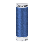 bleu cobalt | Bobine fil à coudre Gütermann 200m polyester, (078) bleu cobalt