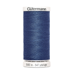 bleu guède | Bobine fil à coudre Gütermann 500m polyester, (068) bleu guède