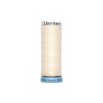 vanille | Bobine fil à coudre water repellent Gütermann 100m polyester, (802) blanc vanille