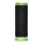 noir | Fil Gütermann super résistant 30m polyester, (000) noir