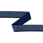 jeansblauw | Elastiek denim look stripe edge, jeansblauw - donkerblauw