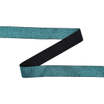 bleu pétrole | Ruban élastique couture 4cm Shine, bleu pétrole