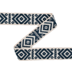 marineblauw | Tassenband Boho 40 mm, marineblauw