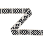 zwart | Tassenband Boho 40 mm, zwart