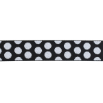 zwart | Tassenband Dots 36 mm, zwart