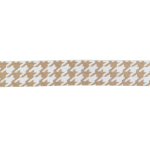 beige | Tassenband hanenpoot motief 38 mm, beige