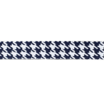 marineblauw | Tassenband hanenpoot motief 38 mm, marineblauw