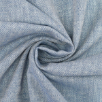 blauw | Linnen-katoen visgraat, blauw