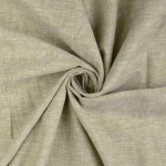 vert olive clair | Tissu lin coton Burda, vert olive clair chiné