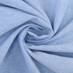 bleu clair | Tissu lin coton, bleu clair chiné