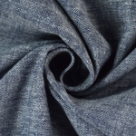 bleu denim | Tissu lin coton, bleu jean chiné