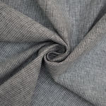 zwart | Halflinnen Small Stripe, zwart
