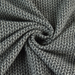 lichtgrijs | Albstoffe Hamburger Liebe Hipster Square Big Knit Knit Jacquard jersey, lichtgrijs