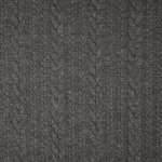 gris chiné | Tissu jersey jacquard torsadé tressé, gris