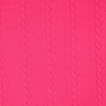 rose fuchsia | Tissu jersey jacquard torsadé tressé, rose fuchsia