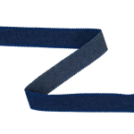bleu foncé | Ruban tissu tissé jean, 2,5cm, bande de tissu, bleu foncé