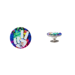 zilver | Jeansknoop Peace zonder naaien 17 mm