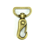 oudmessing geborsteld | Karabijnhaak 25 mm, brushed old brass