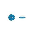 turquoise | Bouton couture plastique Fleur 15mm, turquoise