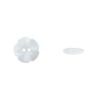 blanc | Bouton couture plastique Fleur, blanc 11 mm