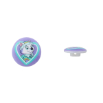 violet | Bouton couture fantaisie 15mm Paw Patrol Everest, violet