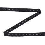 noir | Ruban élastique boutonnière 15 mm, noir