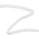 blanc | Ruban élastique boutonnière 15 mm, blanc