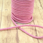 rose fuchsia | Cordon de serrage coton 1cm/ cordon sweat chevron, rose fuchsia