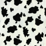 blanc, noir | Tissu fausse fourrure peau de bête Vache 1